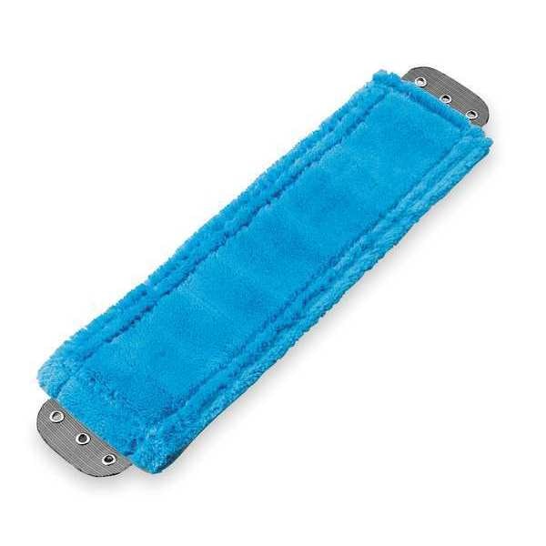 Almohadilla para trapeador plano Unger de 16 pulgadas, peso seco de 16 onzas, conexión con abrazadera, acabado cortado, azul, de microfibra, modelo MM40B - MM40B
