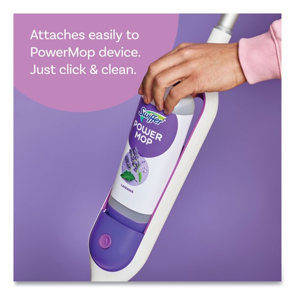Paquete de Recarga de Solución y Almohadillas Swiffer PowerMop, Lavanda, 25.3 oz Botella y 5 Almohadillas por Paquete, 4PK - 80734047