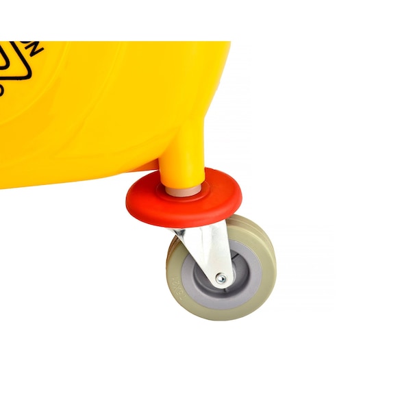Cubeta y Escurridor Lateral con Prensa de Alpine Industries de PVC, 36 Qt, Amarillo - ALP462-MK