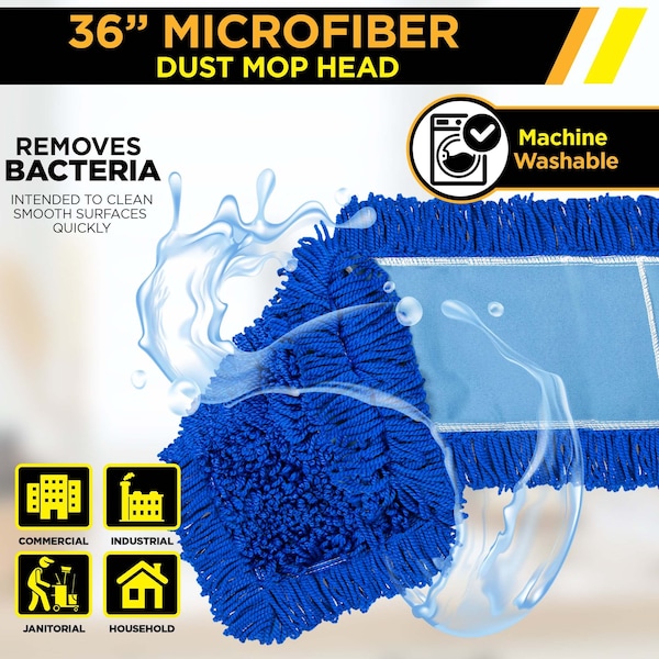 Cabeza de trapeador de polvo de microfibra con lazo Gritt Commercial 36 - GRI182-36