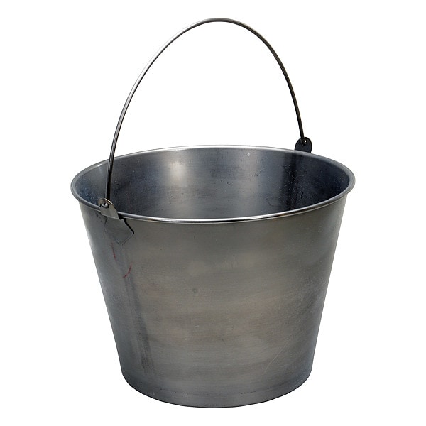 Cubeta conica de 5 gal de acero inoxidable 304, plateada, Zoro Select - BKT-SS-500