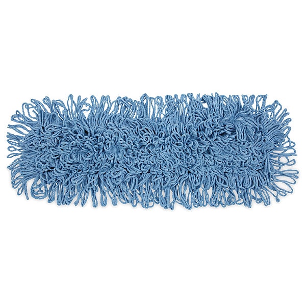 Trapo de polvo en forma de L Unisan 24 pulgadas, azul, algodón/sintético - UNS 1124