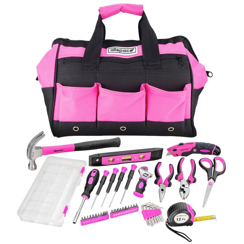 Set de herramientas esenciales para el hogar y la oficina de AllSpace con bolsa de herramientas (43 piezas) - 240214
