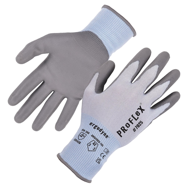 Protección para manos Proflex By Ergodyne ANSI A2 recubiertos con PU, guantes antisalpicaduras, azules, tamaño XXL - 7025