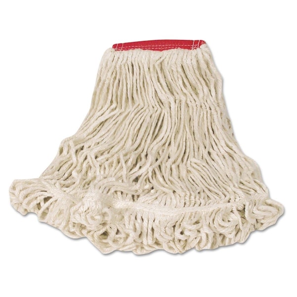 Cabeza de trapeador húmedo de extremo bucleado Super Stitch de 5 pulgadas Vortex, blanco - VO3742801