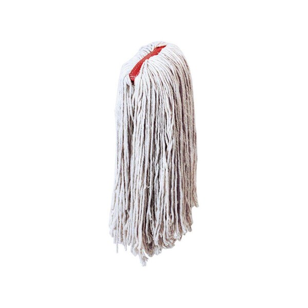Recambio de trapeador húmedo de algodón Swivel 2.5 x 19 pulgadas, blanco, 6 paquetes - SW2188004