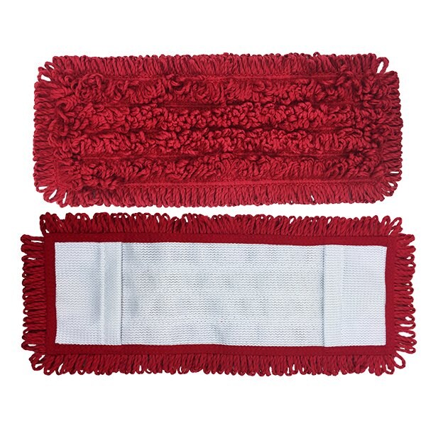 Trapo con bolsillo lateral y respaldo de malla de Monarch Brands - Rojo 0, 120 piezas - M880018R-MB-CS