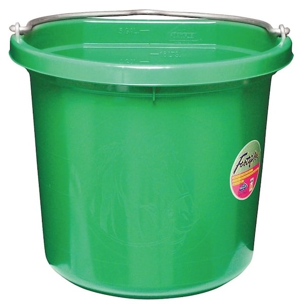Cubeta Fortex Fortiflex Serie FB-120, Volumen de 20 qt, Material de Goma/Poli-etileno, Color Verde - FB-120GR