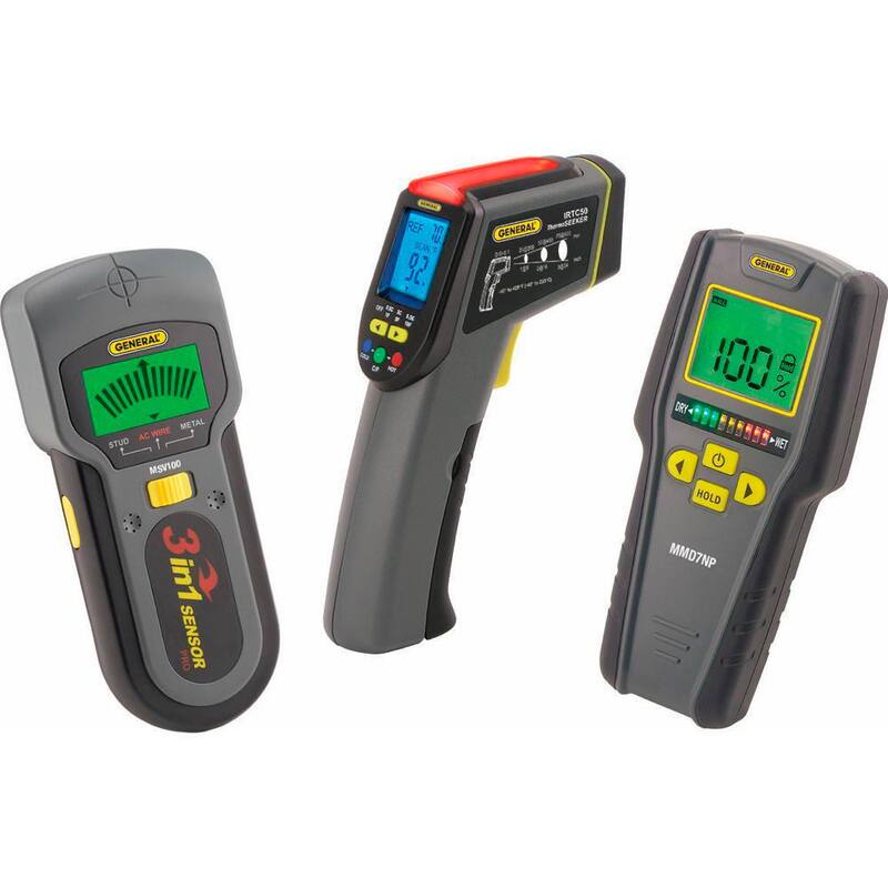 Juego de medidor de pinza digital y medidor de General Tools (3 piezas) - KT100