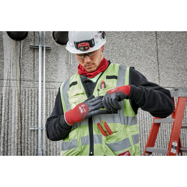 Guantes sumergibles Milwaukee Tool con aislamiento invernal nivel 4 para corte - Extra Grande (2XG), Nivel de corte A4, calibre 15, Rojo/Negro, 2XL (11) - 48-73-7944