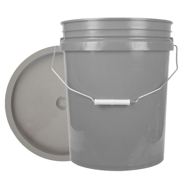 Cubeta de World Enterprises, 12 pulgadas de alto, gris - 5GRY, 345GRY