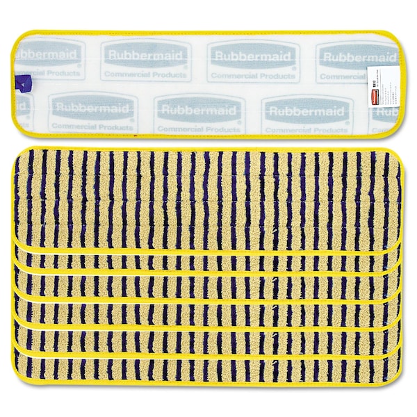 Almohadilla de Microfibra Amarilla para Fregado Mediano Rubbermaid Commercial, Paquete de 6 - FGQ81000YL00