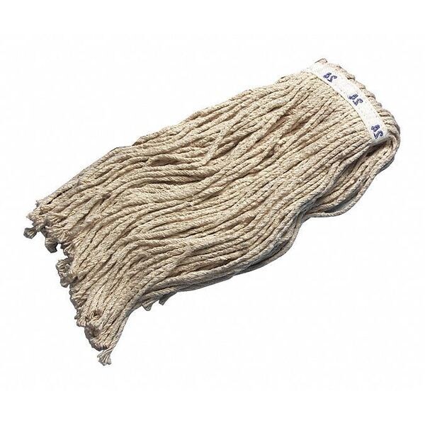 Trapo de trapeador grande y angosto Carlisle Foodservice, extremo cortado, natural, hilado, paquete de 12 - 36972400
