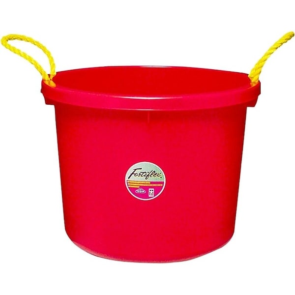 Cubeta Fortex Fortiflex, Volumen de 40 qt, de Fortalloy Rubber, Roja - MPB-40R
