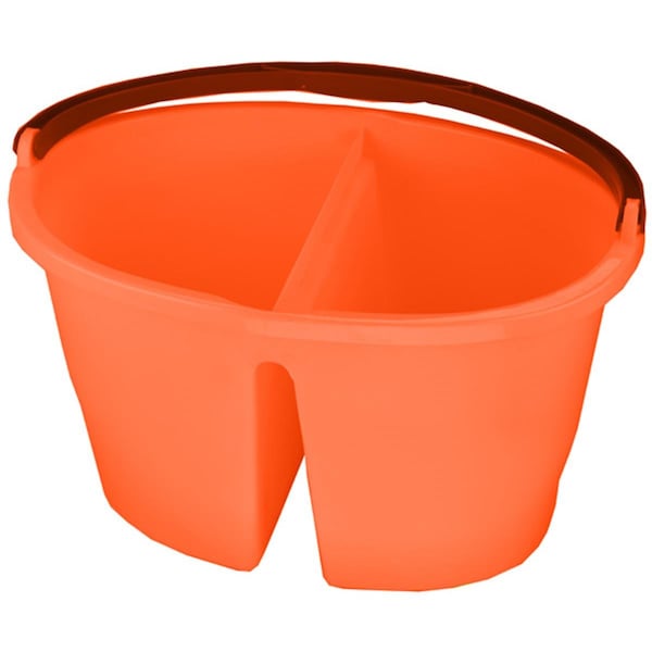 Cubeta de servicio ovalada 2 en 1 Totalturf de 17 qt, color naranja - TO2507379