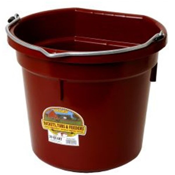 Miller 20 qt. Cubeta de plástico plana Little Giant, color Borgoña - MI38081