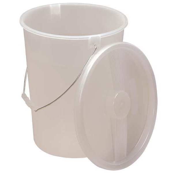 Cubeta de 3 1/2 galones Sp Scienceware, 12 3/4 pulgadas de altura, 10 1/2 pulgadas de diámetro, transparente, de polipropileno - F16776-0000
