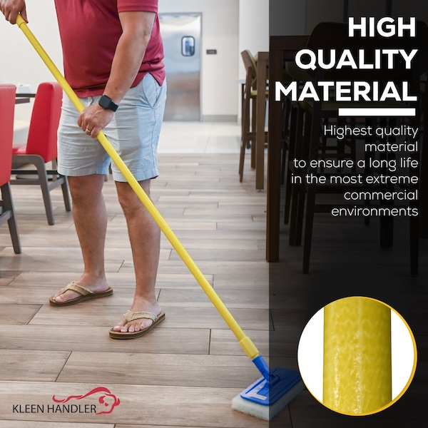 Mangos enroscados de fibra de vidrio Kleen Handler, recambio durable para escoba con rosca estándar para limpieza y barrido - KH-MS-FBBH60-Y