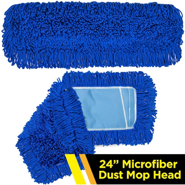 Cabeza de trapeador de polvo de microfibra con lazo comercial Gritt 24 - GRI182-24-3PK-ZORO