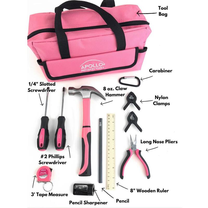 Kit de herramientas Apollo My First en rosa (14 piezas) - DT4936P
