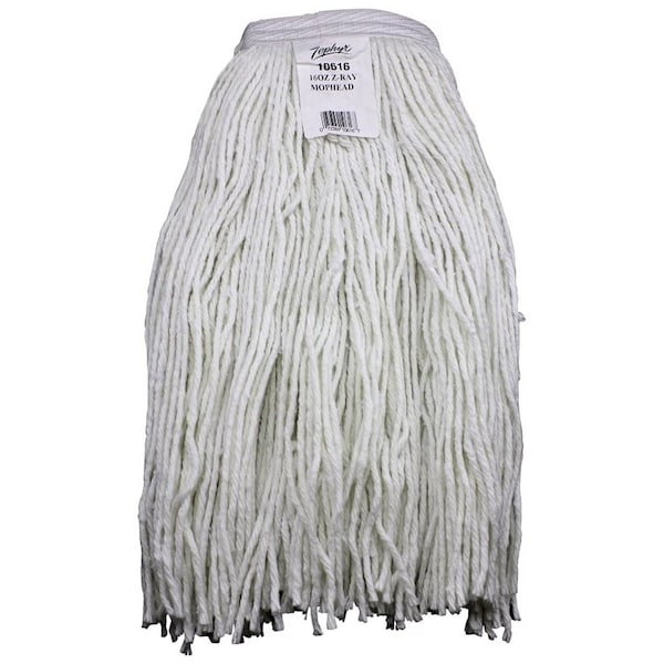 Cabezal de trapeador húmedo Chickasaw Zephyr ZRay, 16 oz Headband, hilado sintético, blanco - 10616L