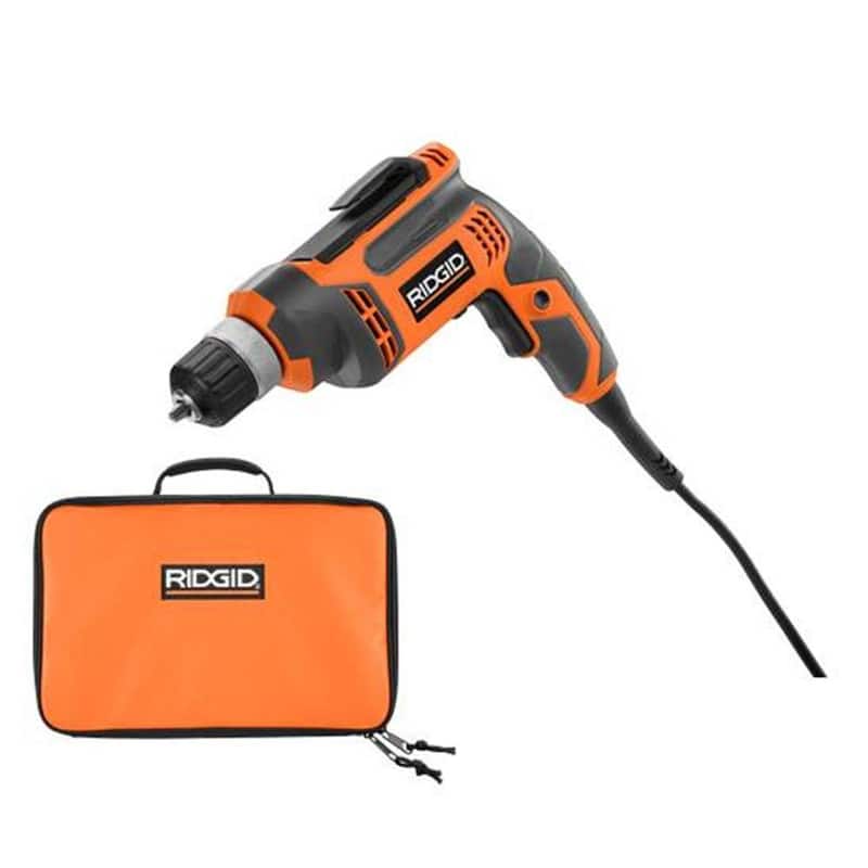 RIDGID Taladro/destornillador con cable de 8 amperes y 3/8 pulg. - R70011