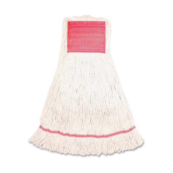 Juego de trapeador Genuine Joe, Mezcla Sintética, Banda Ancha, Grande, 21oz, Blanco - GJOLWH5B