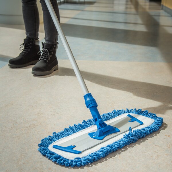 Almohadilla de trapeador desechable Carlisle Foodservice, azul, microfibra, paquete de 12 - 363311814