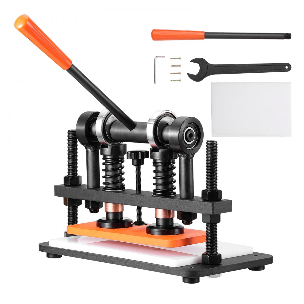 VEVOR Leather Cutting Machine, 10.2 x 4.7 in Embossing Plate Manual Die Cutter, 0.47 in Pressure Stroke Dual Guide Shafts Die Cut Machine, Leather Embossing Machine for Various of Materials - SDSLPGYHJ26XWNZX0V0