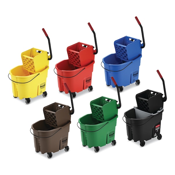 Cubeta y Escurridor de Trapeador Rubbermaid Commercial 35 qt, Combinado, Café, Plástico - FG758088BRN