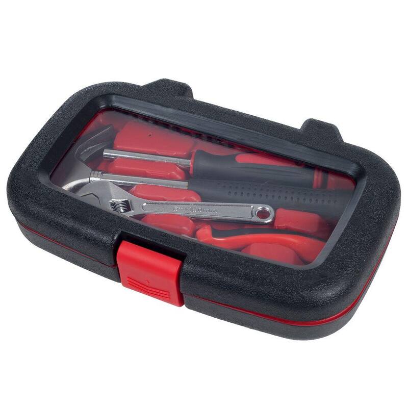 Juego de herramientas negro resistente multipropósito para auto y oficina (15 piezas) - 75-HT015