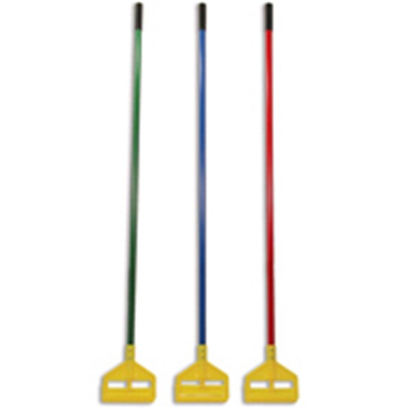 Mango de trapeador húmedo con puerta lateral de fibra de vidrio Invader de 60 pulgadas de Rubbermaid Commercial Products - Rojo y Amarillo - EA2524771