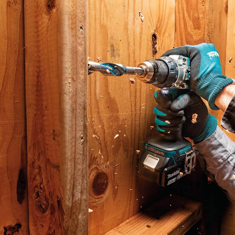 Kit de taladro-destornillador compacto inalámbrico sin escobillas de 1/2 pulgadas Makita 18-Volt LXT con batería de iones de litio de 5.0Ah - XPH16T