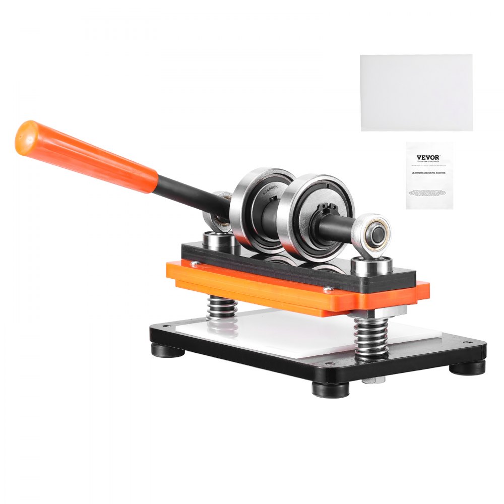 VEVOR Leather Cutting Machine, 7.1 x 3.9 in Embossing Plate Manual Die Cutter, 0.47 in Pressure Stroke Dual Guide Shafts Die Cut Machine, Leather Embossing Machine for Various of Materials - SDSLPGYHJ18XT44PEV0