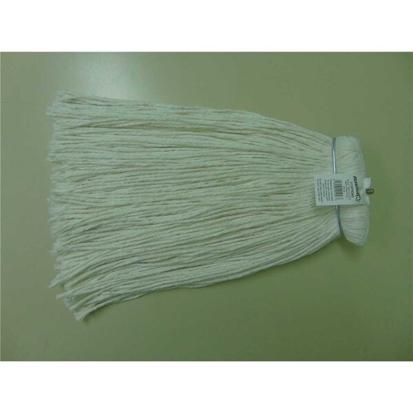 Cabeza de trapeador de extremo cortado de rayón de 20 oz. 4-Ply White Metal Screw Type Headband de Renown, Paquete de 6 - RM-32020BKHP