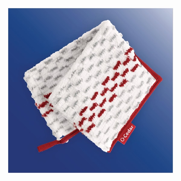 Recambio O-Cedar ProMist MAX, Microfibra, Tamaño Personalizado para Sistema de Trapeador ProMist, Rojo/Blanco/Gris, 4 Paquetes - 173579CT