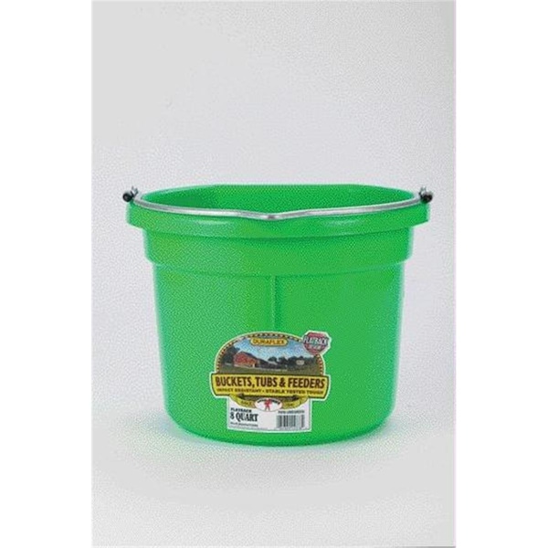 Cubeta de plástico de pared plana de Miller Mfg Co Inc - Verde Lima 8 Cuartos - P8FBLIMEGREEN - MI37120
