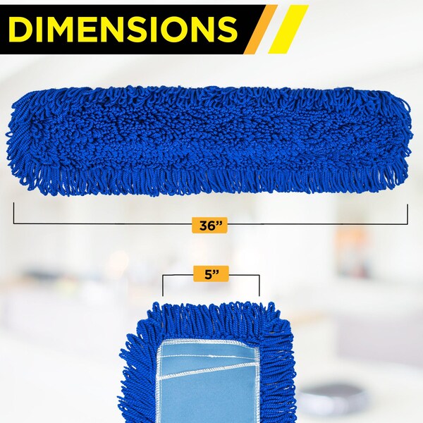 Cabeza de trapeador para polvo Gritt Commercial 36 Microfiber Looped - GRI182-36-3PK-ZORO