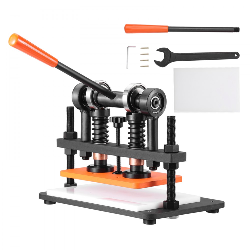 VEVOR Leather Cutting Machine, 10.2 x 5.9 in Embossing Plate Manual Die Cutter, 0.47 in Pressure Stroke Dual Guide Shafts Die Cut Machine, Leather Embossing Machine for Various of Materials - SDSLPGYHJ26XK2HM6V0