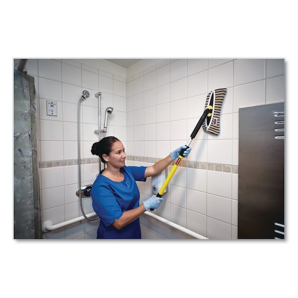 Cubiertas de trapeador de microfibra Rubbermaid Commercial HYGEN Flexi Frame Scrubber, 8.3 x 8.3, Amarillo, 12 paquetes - FGQ88100YL00