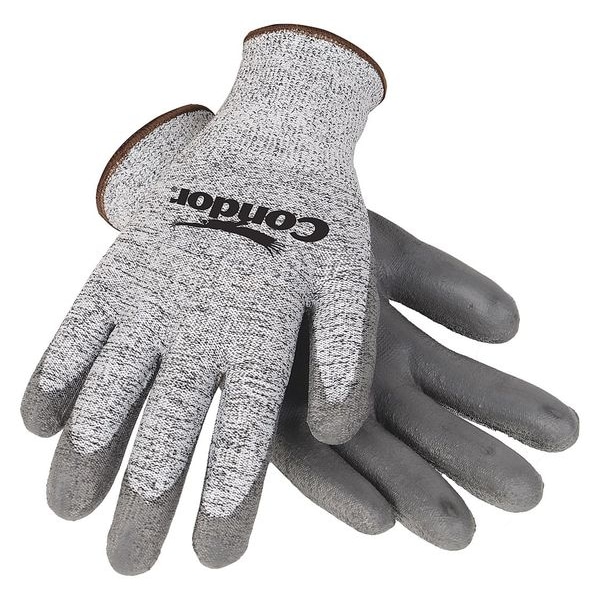 Guantes recubiertos resistentes al corte Condor, Nivel de corte 3, calibre 13, Negro/Blanco, Tallas S - 4TXL8