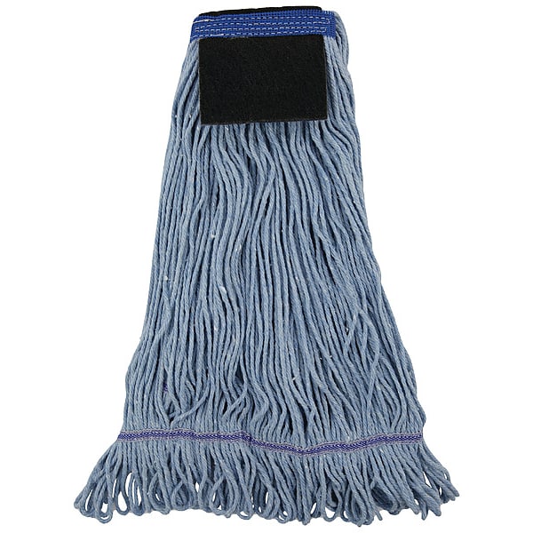 Trapeador Húmedo de Cadeneta Unisan 1.25 pulgadas, de Buclé, Azul, Algodón/Sintético, paquete de 12 - UNS 903BL
