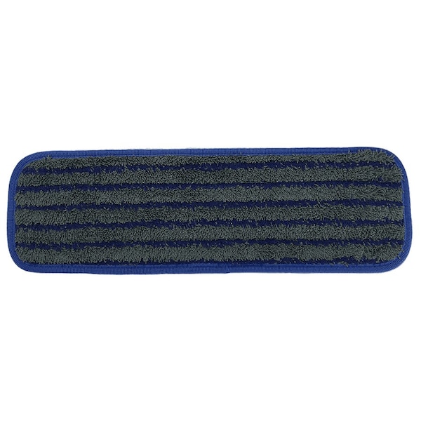Mopa Monarch de 18 pulgadas con mango en L, azul gris, de microfibra, paquete de 120 - M400018-G/B