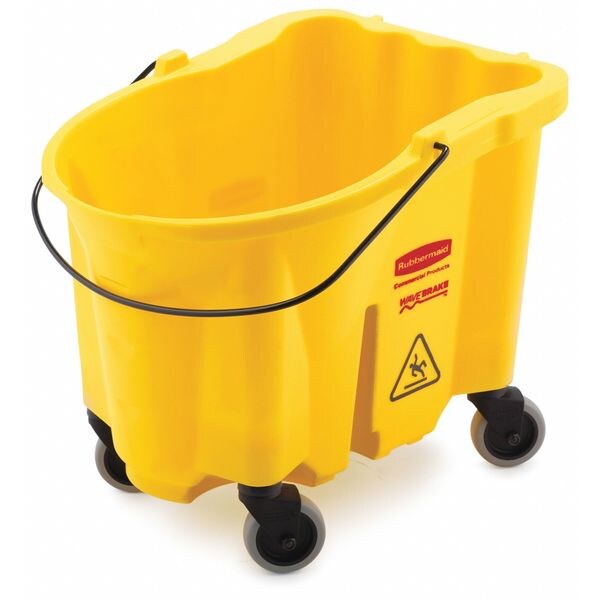 Cubeta para trapeador Rubbermaid Commercial WaveBrake(R), Amarilla - FG747000YEL