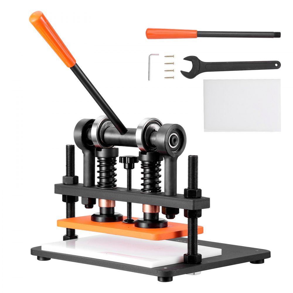 VEVOR Leather Cutting Machine, 11 x 5.5 in Embossing Plate Manual Die Cutter, 0.47 in Pressure Stroke Dual Guide Shafts Die Cut Machine, Leather Embossing Machine for Various of Materials - SDSLPGYHJ28XE5XVZV0