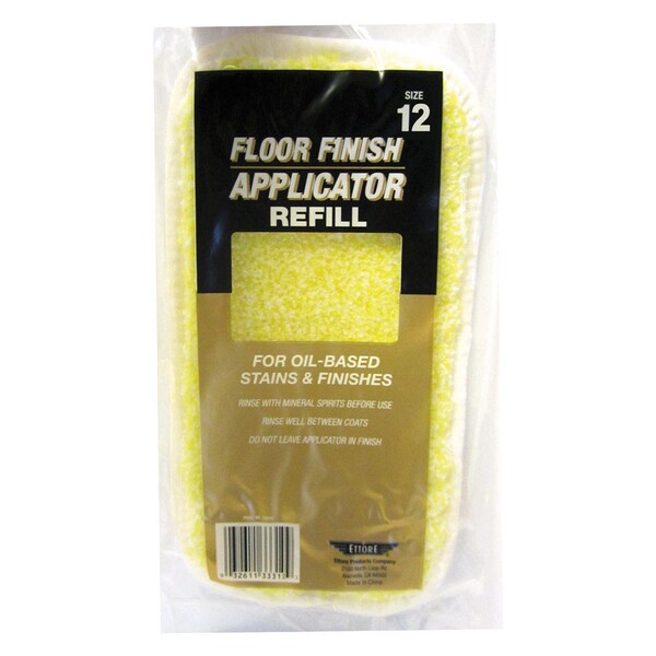 Relleno de almohadilla de microfibra para aplicador de piso Ettore Ettore de 12 pulgadas 1 paq - 33312