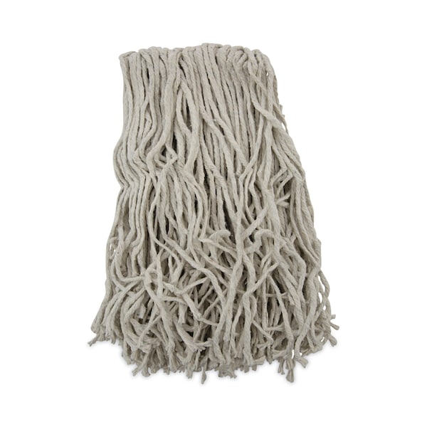 Mopa para trapear húmeda de extremo cortado de 1.25 pulgadas Boardwalk, blanca, de algodón, paquete de 12, BWKCM20016 - BWKCM20016