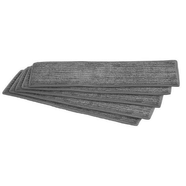 Cabeza de trapeador plano Perfect Clean de 18 pulgadas L, gris, paquete de 5 - FM518AM-GY