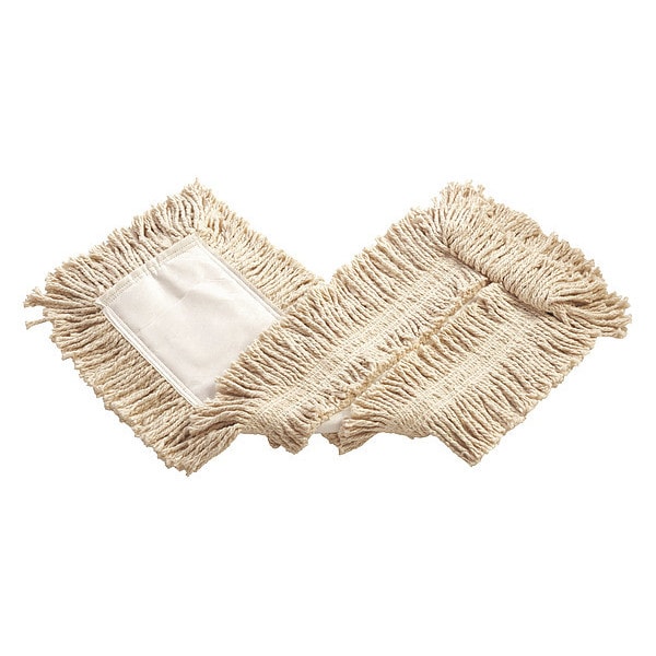 Mopa de Polvo Rubbermaid Commercial de 24 pulgadas, Extremo Cortado, Blanca, de Algodón - FGL25300WH00