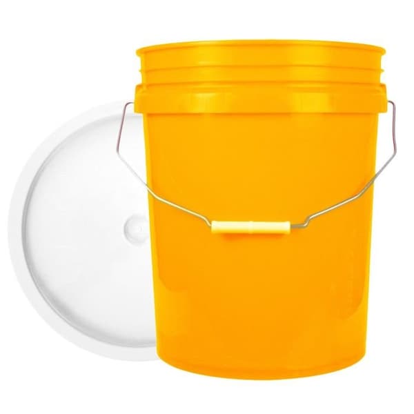 Balde World Enterprises, 12 pulgadas de alto, amarillo y blanco - 5YEL, 345WHT